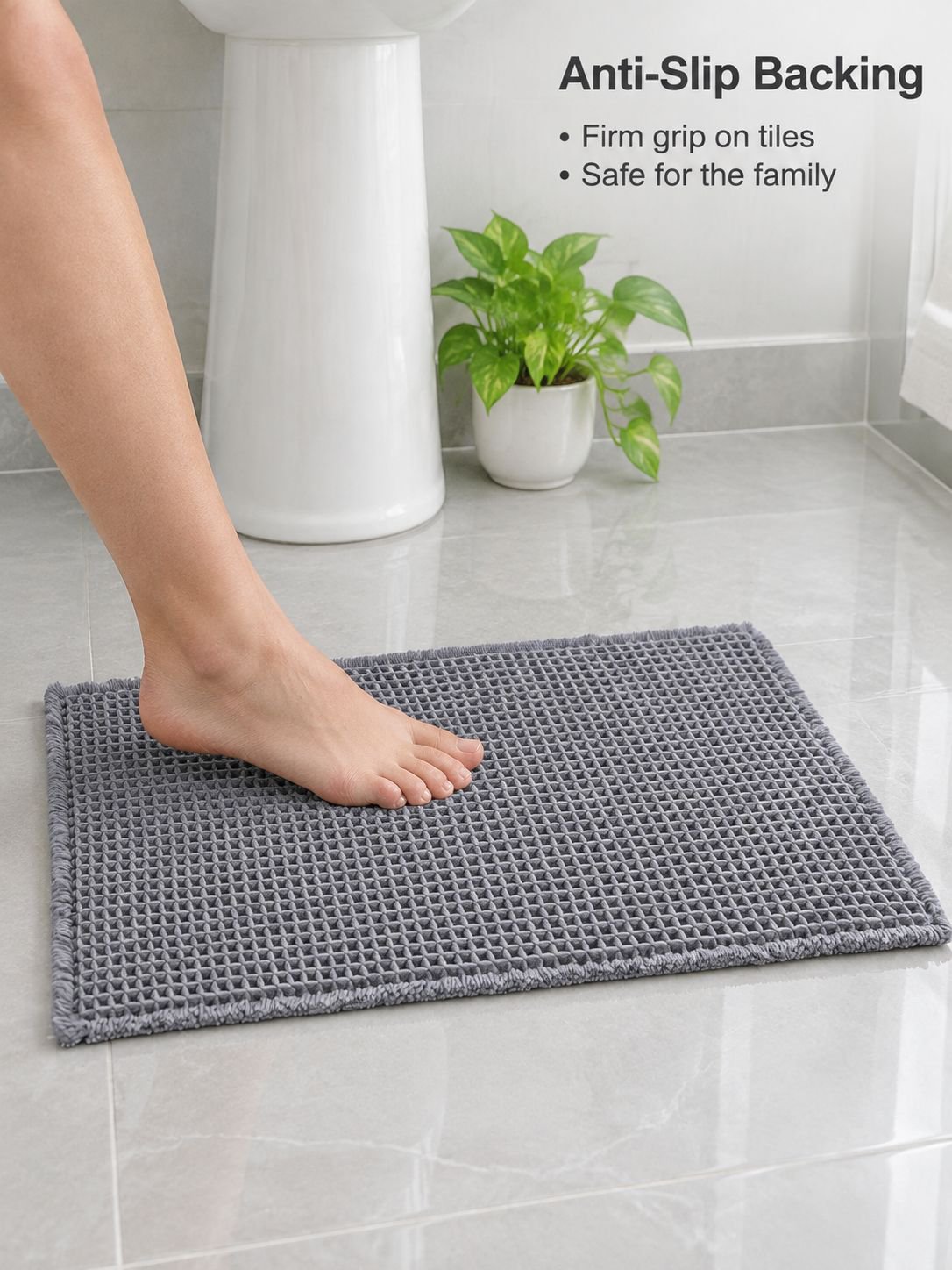 Huafu Ge bathroom floor mat anti slip, absorbent, quick drying