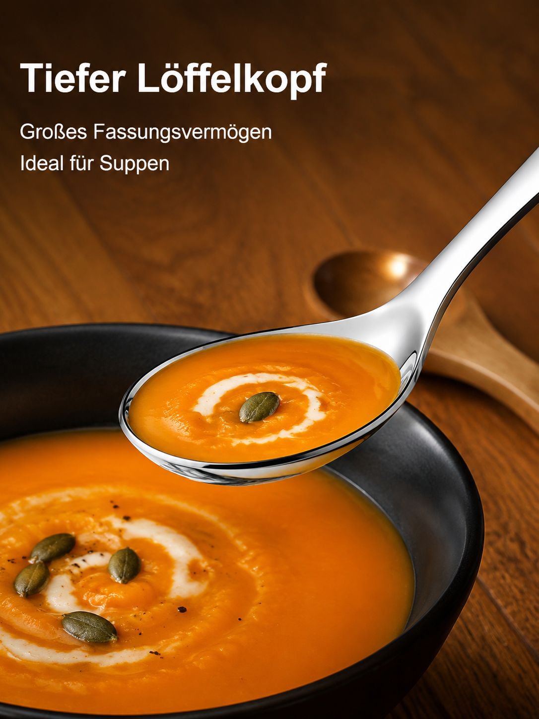 Haushalts-Suppenlöffel aus Edelstahl