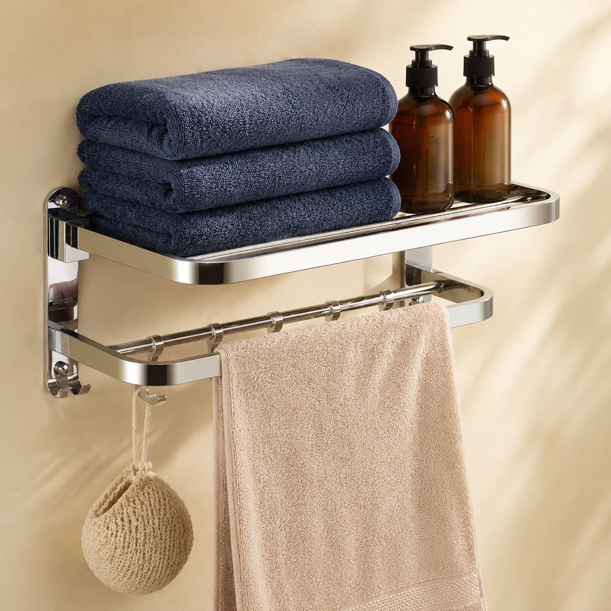 Stainless Steel Bathroom Towel Shelf