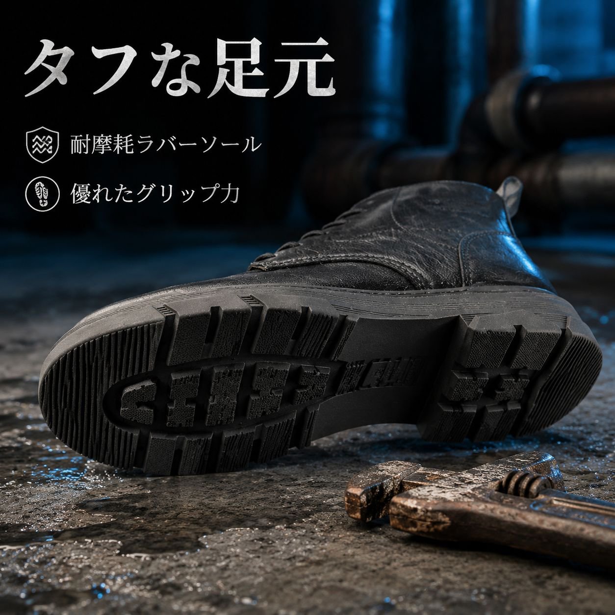 メンズレトロハイカットバイカーマーチンレザーブーツ英国風ミドルシューズ