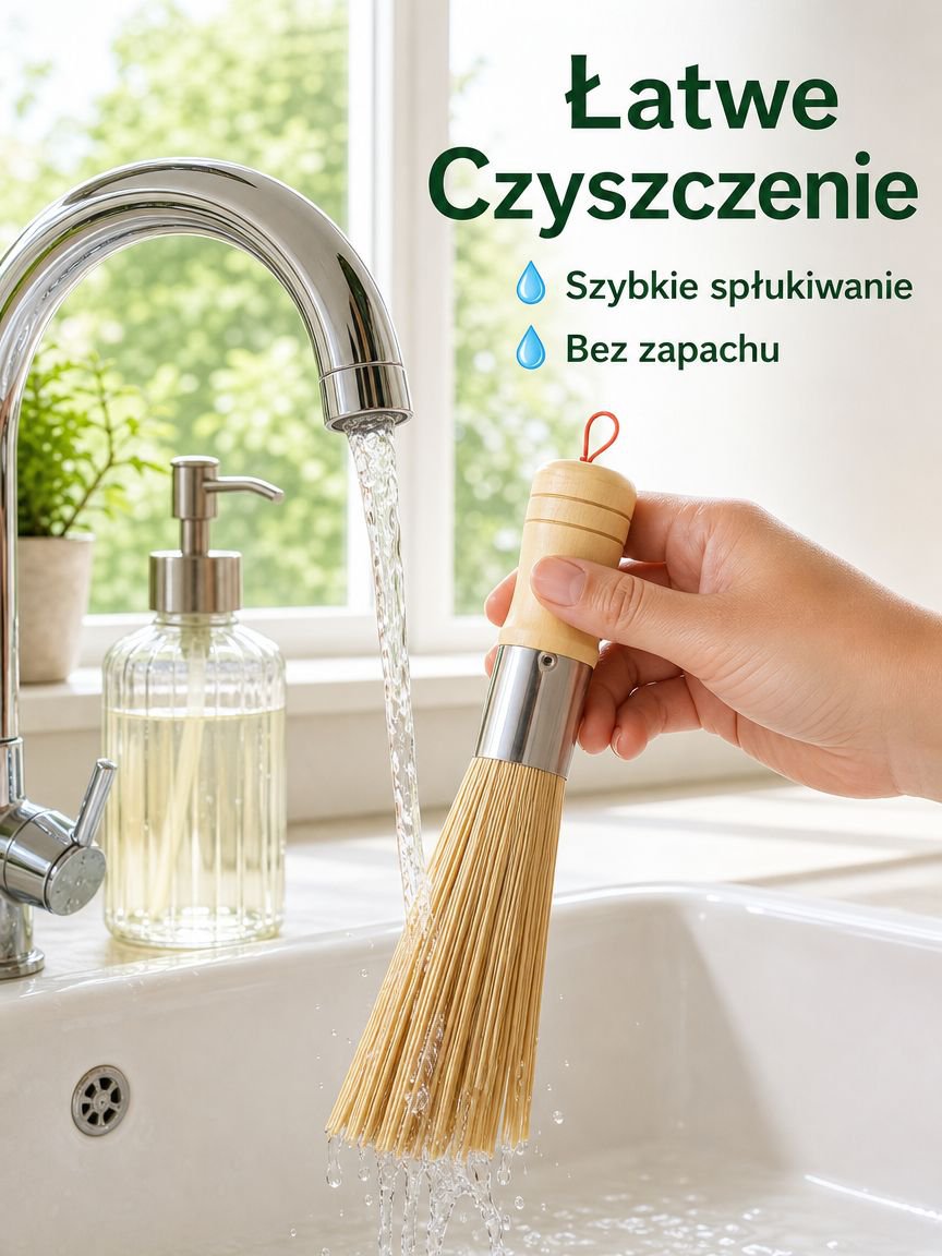 Bambusowa szczotka do mycia naczyń