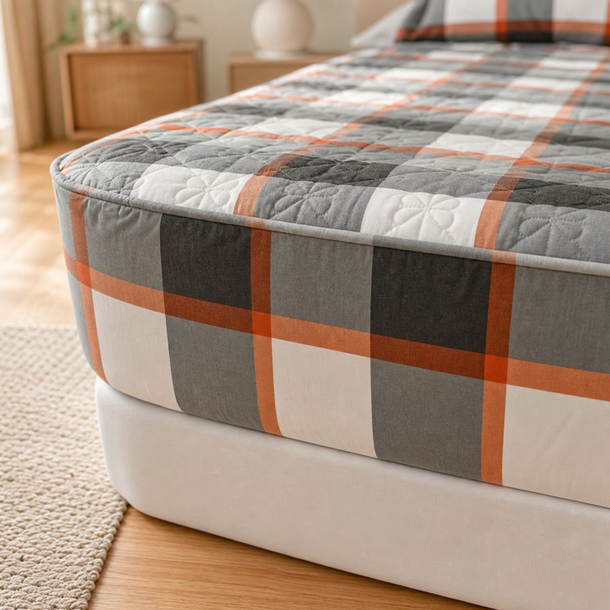 100% Cotton Fitted Quilt Sheet