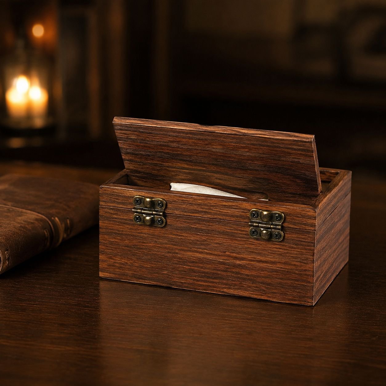 Caja de pañuelos elegante para decoración de interiores