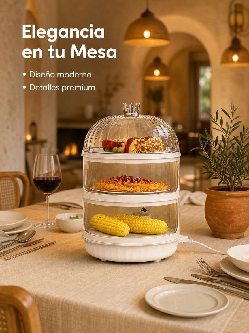 Calentador de alimentos multicapa para el hogar
