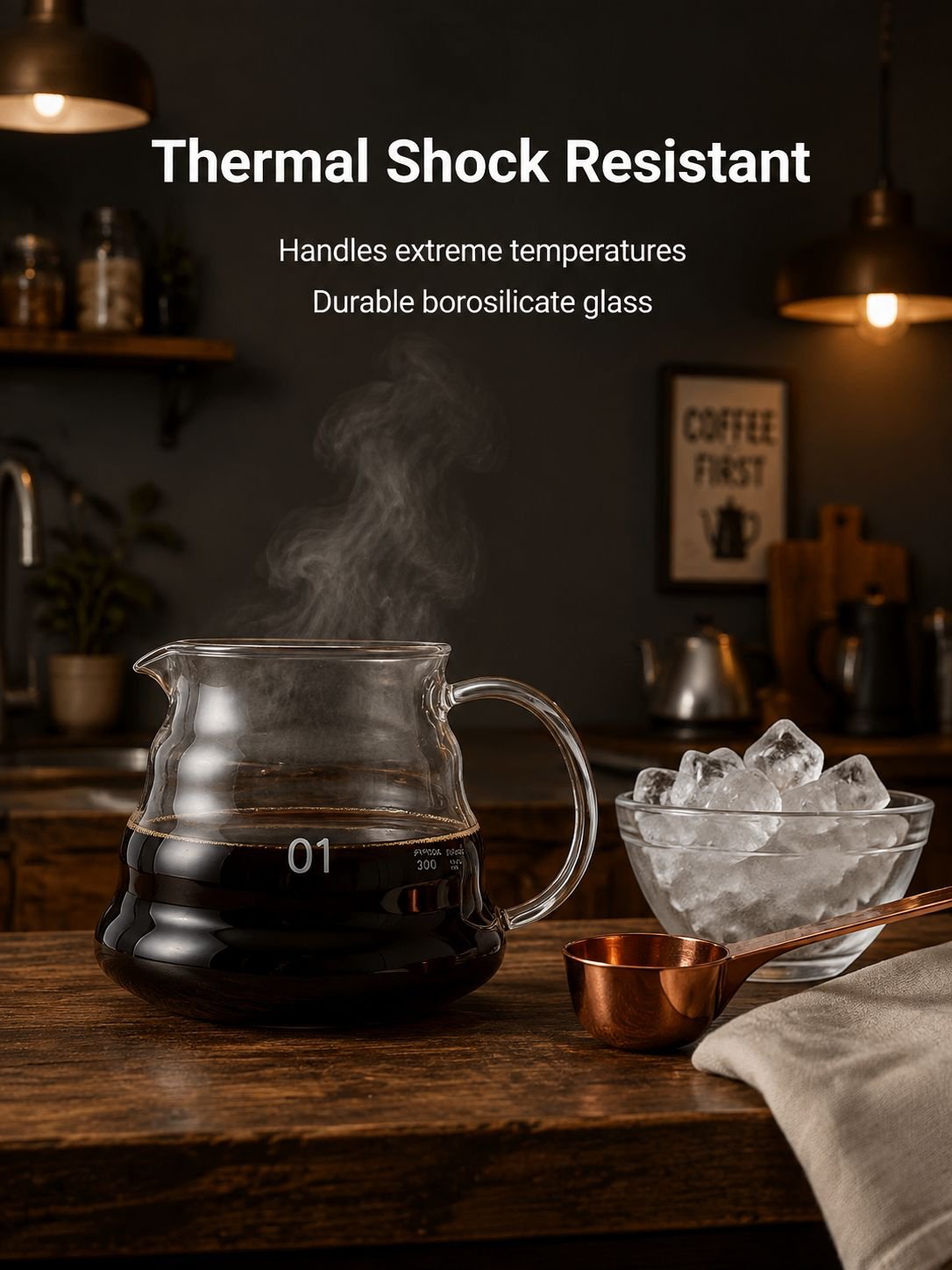 Borosilicate Glass Coffee Hand Drip Filter Cup