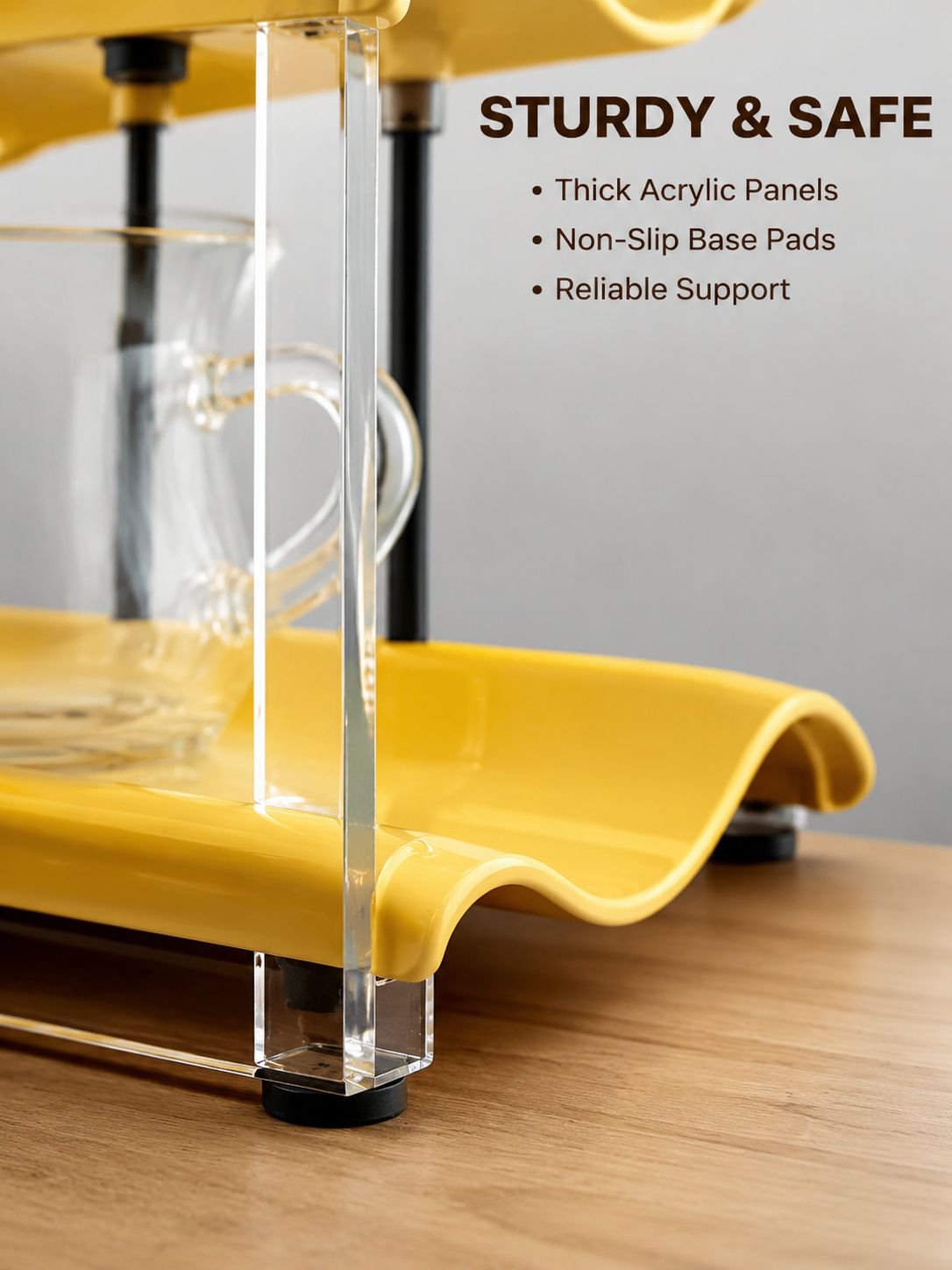 Wave-shaped Cup Storage Rack