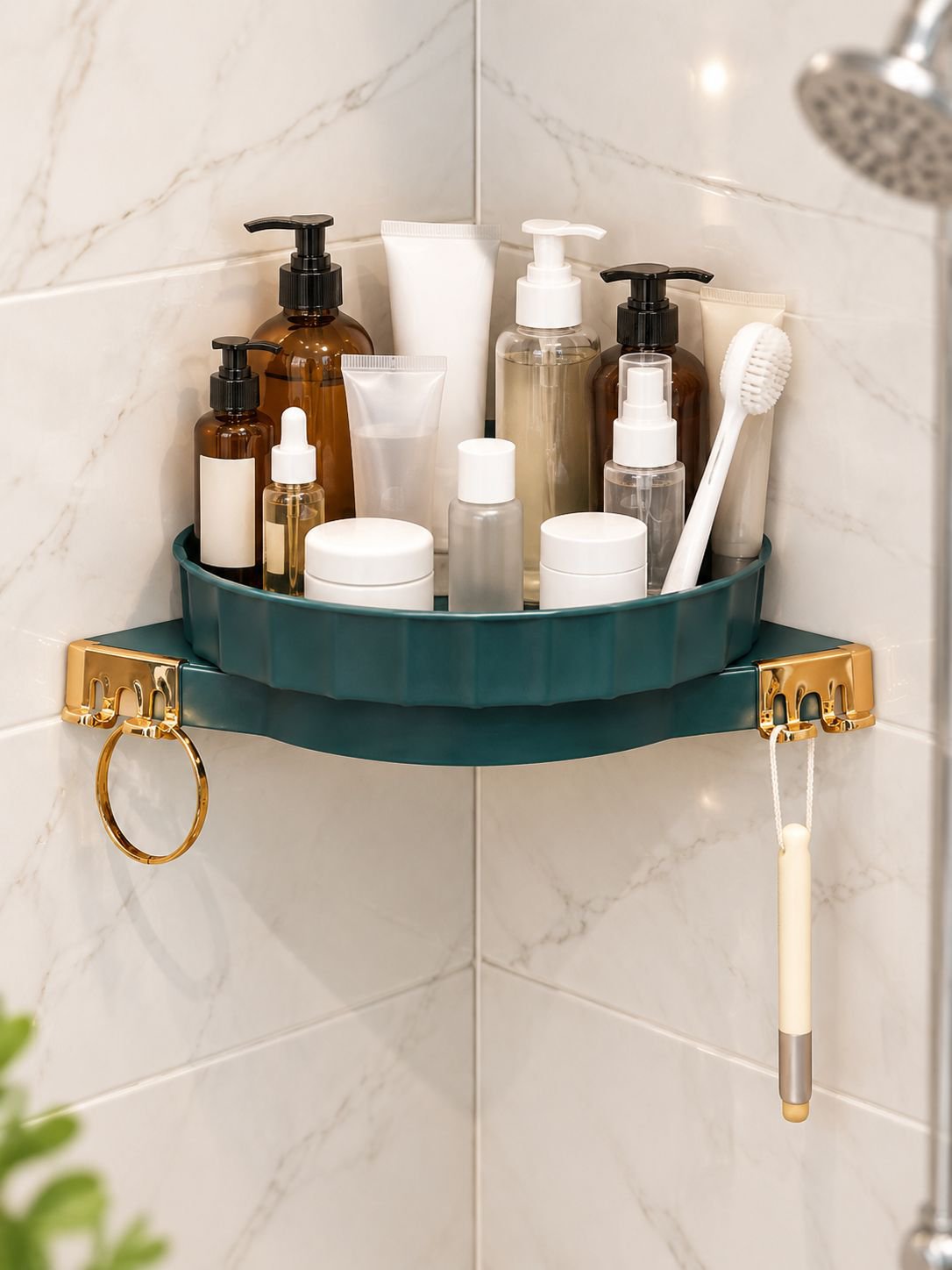 Drehbare Ablage ohne Loch Dreieck Badezimmer Ecke wandmontiertes Waschbecken Badezimmer Kosmetikrega