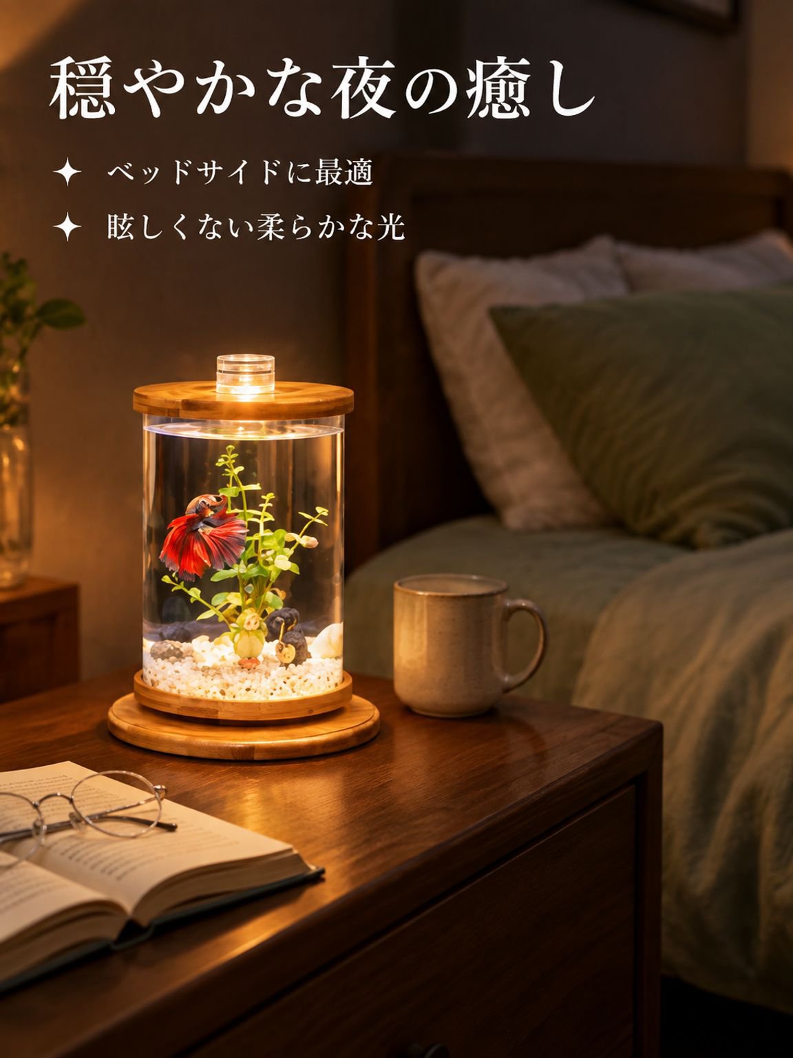 クリエイティブ回転ミニ水槽