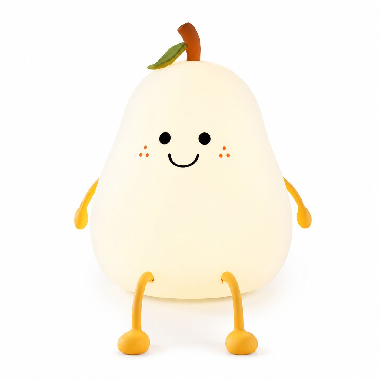 Cute Pear Shape Color-Changing Silicone Night Light USB Charging LED Sleeping Lamp