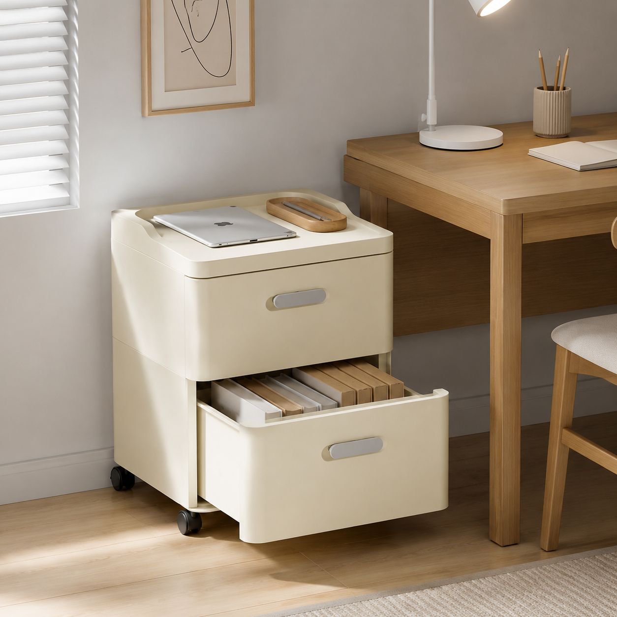 Drawer cabinet for decluttering bedroom essentials