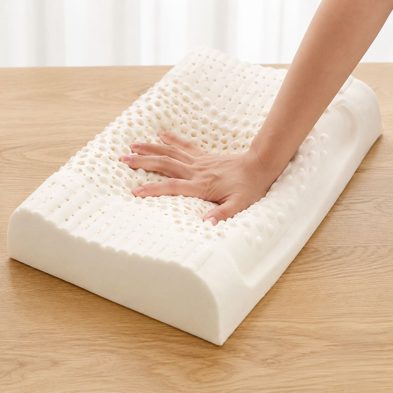 Set de regalo de almohada de masaje ondulada de látex natural