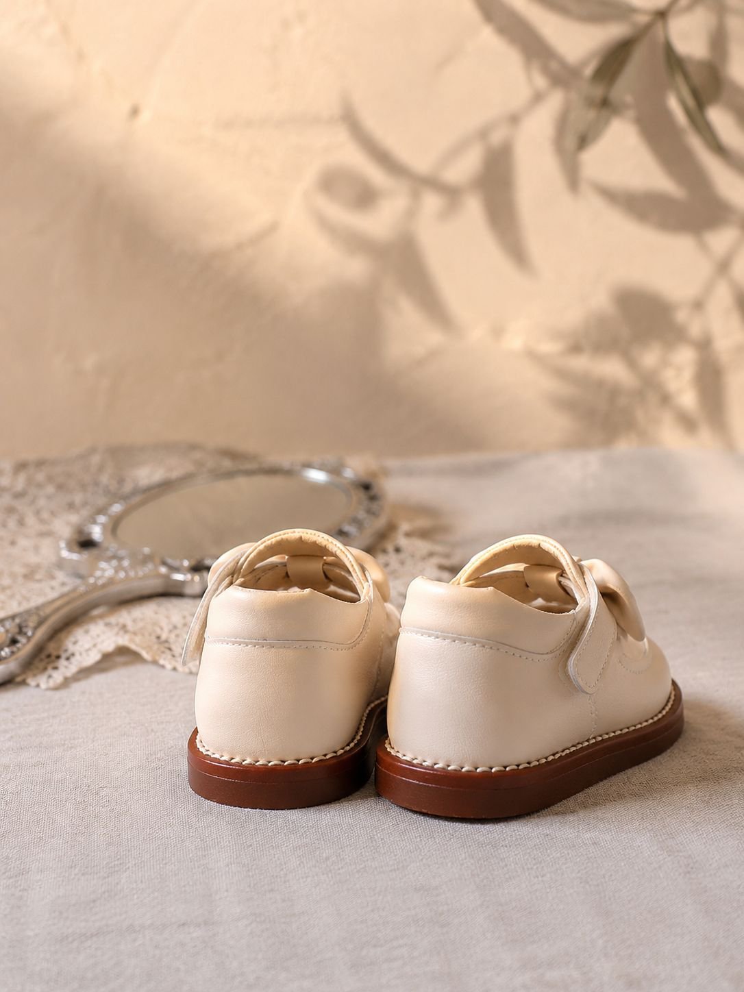 Zapatos de suela blanda y transpirables para bebé estilo princesa