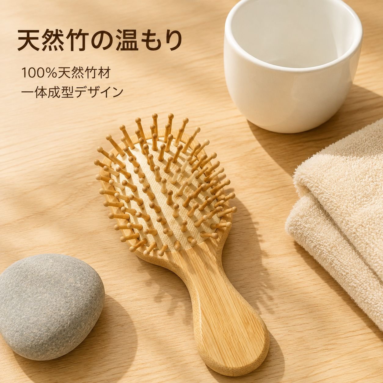 竹製のヘアコーム