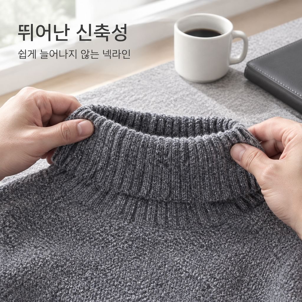 겨울 남성 터틀넥 목폴라 니트 빅사이즈 데일리 이너웨어
