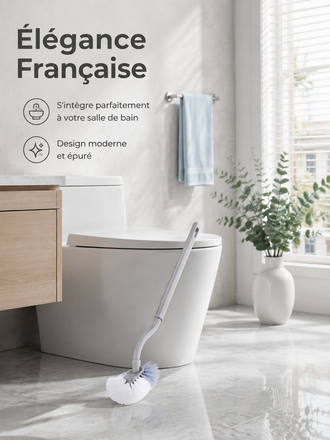 Image de la Brosse de toilette en silicone - design moderne et pratique