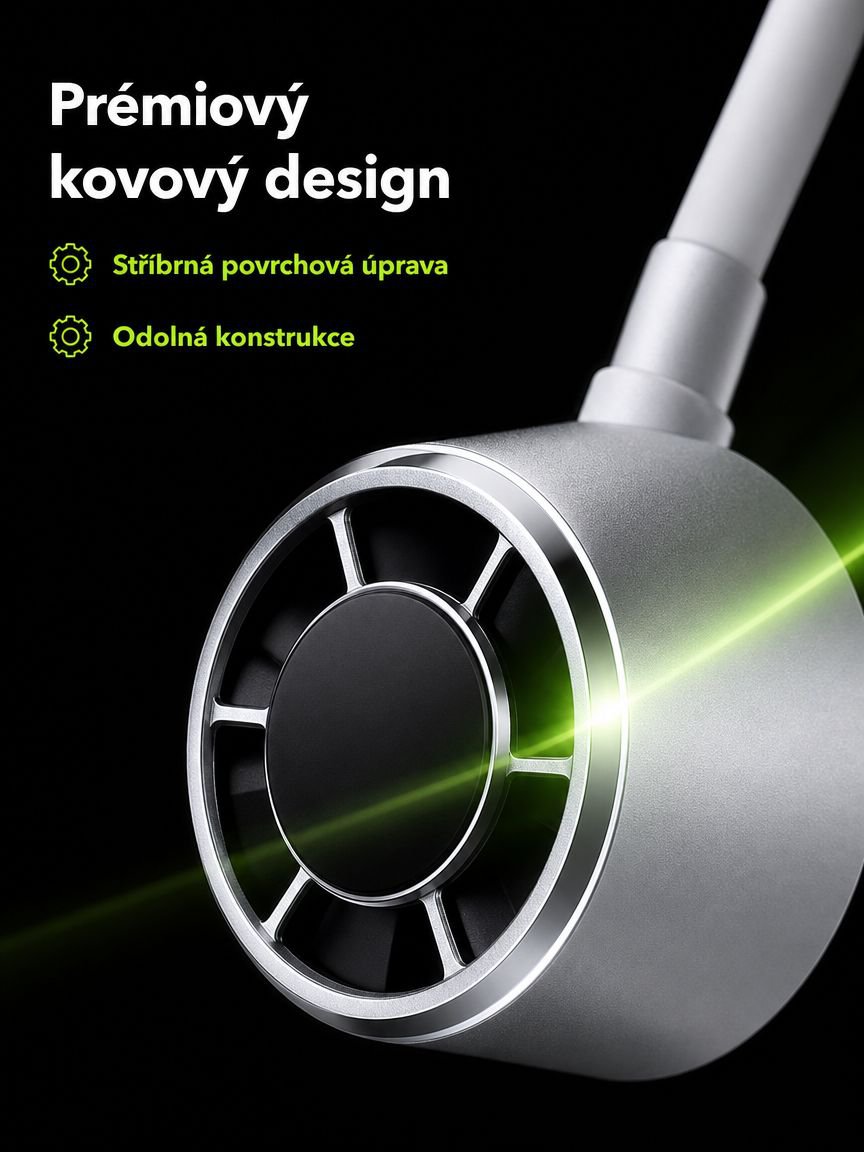 Přenosný ventilátor na krk pro osvěžení