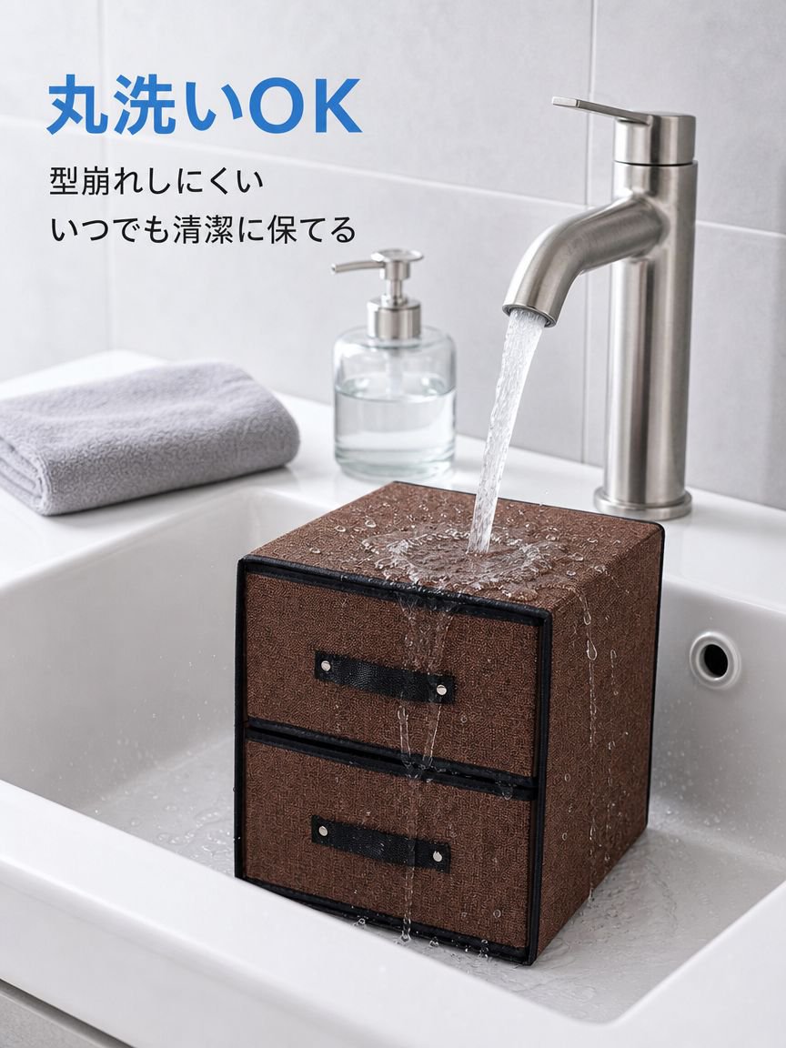 水洗い可能な布芸収納ボックス