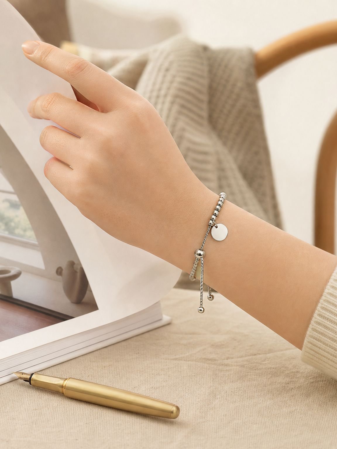 Stacked beaded bracelets for a fashionable look
