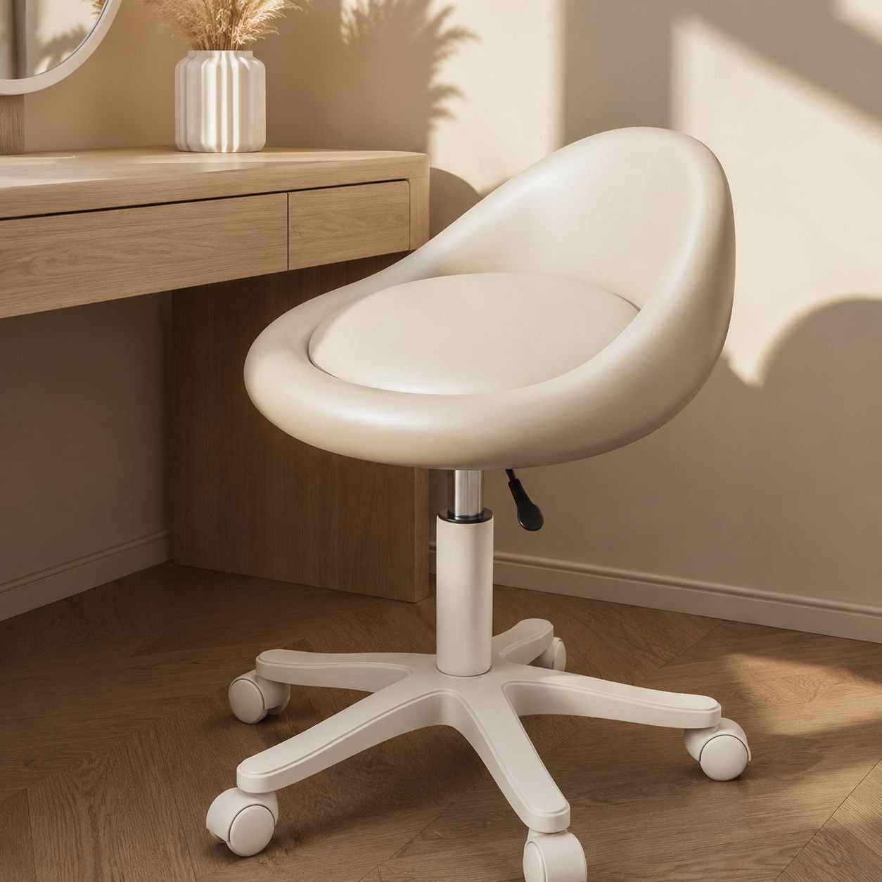 Girls’ bedroom furniture cream makeup chair