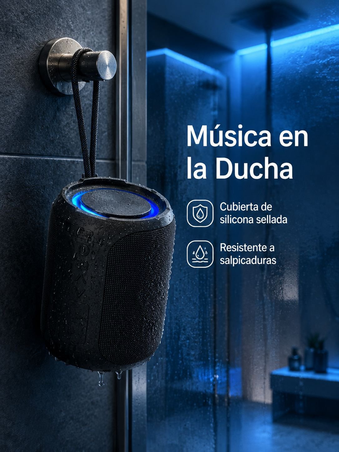 Altavoz resistente al polvo y al agua