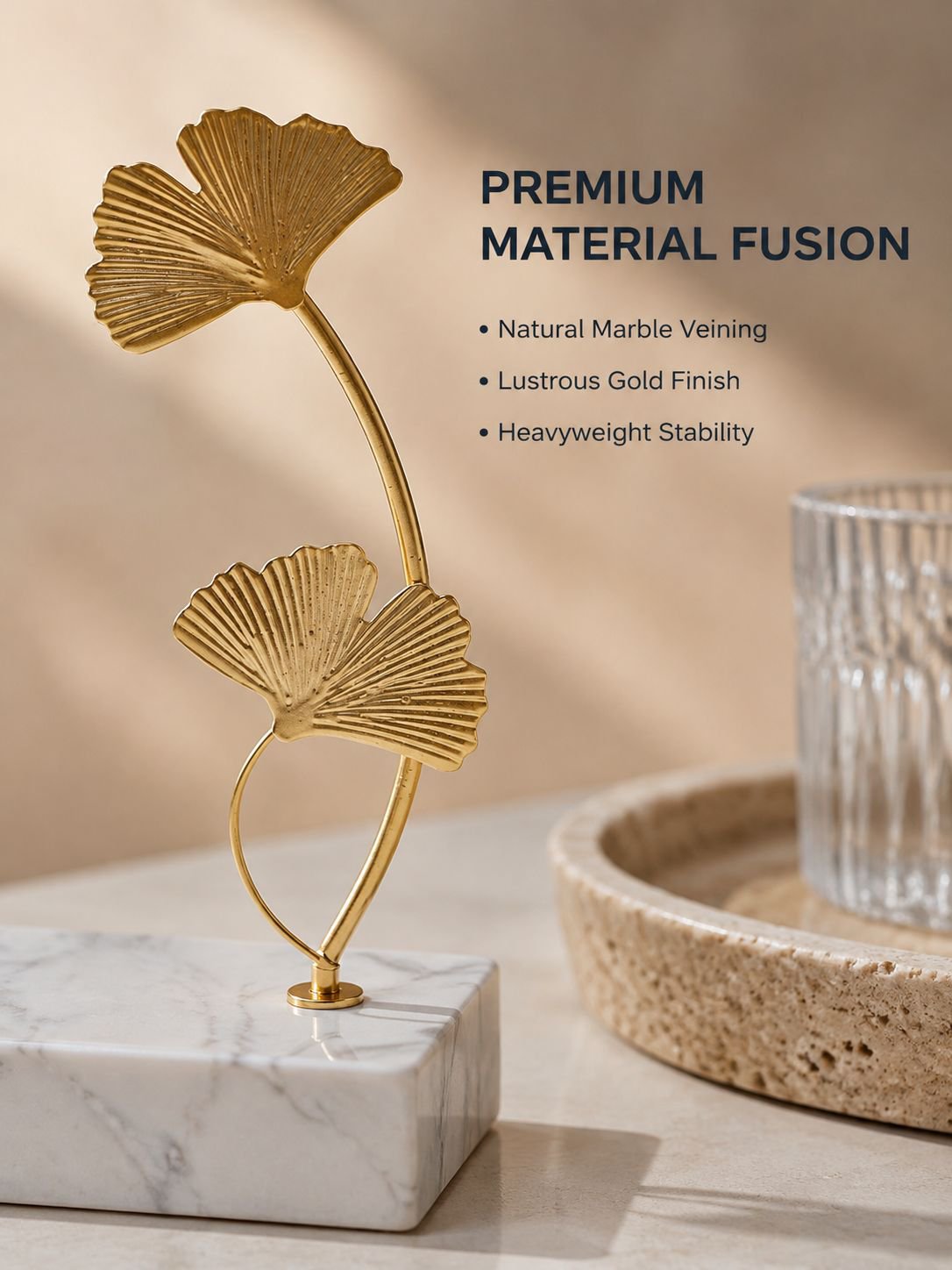 Modern minimalist metal ornament