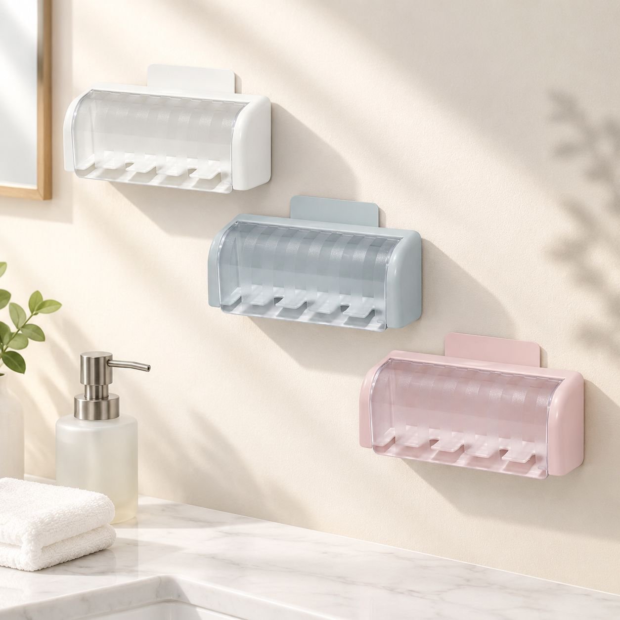 Toothbrush and toothpaste holder with drainage