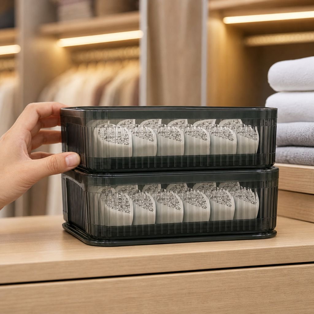 Underwear and socks box for closet organization