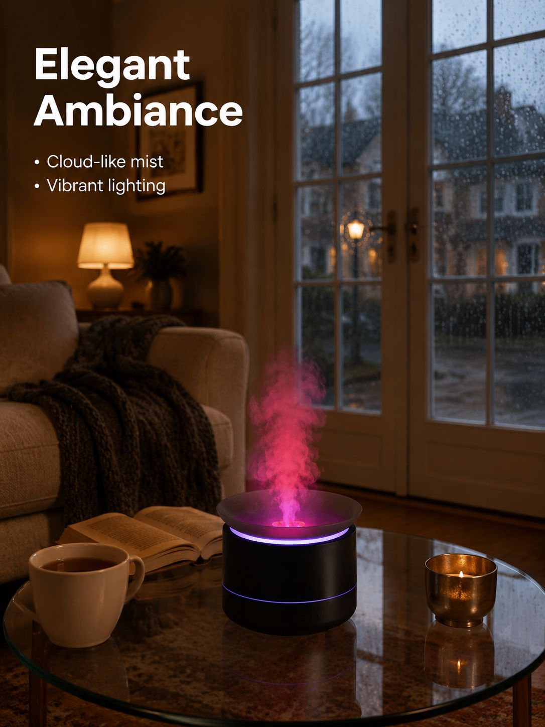 Desktop Cloud Sea Aromatherapy Diffuser Colorful Fog Atmosphere Light for Home Use