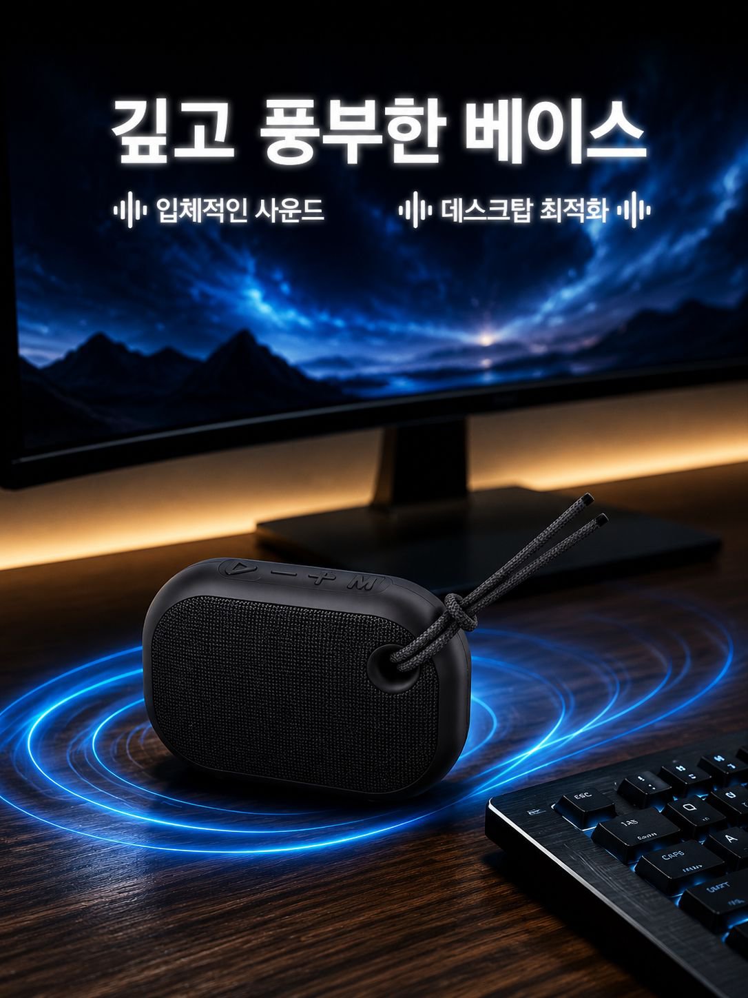 미니 블루투스 스피커 휴대용 소형 스피커 컴퓨터용 서브우퍼