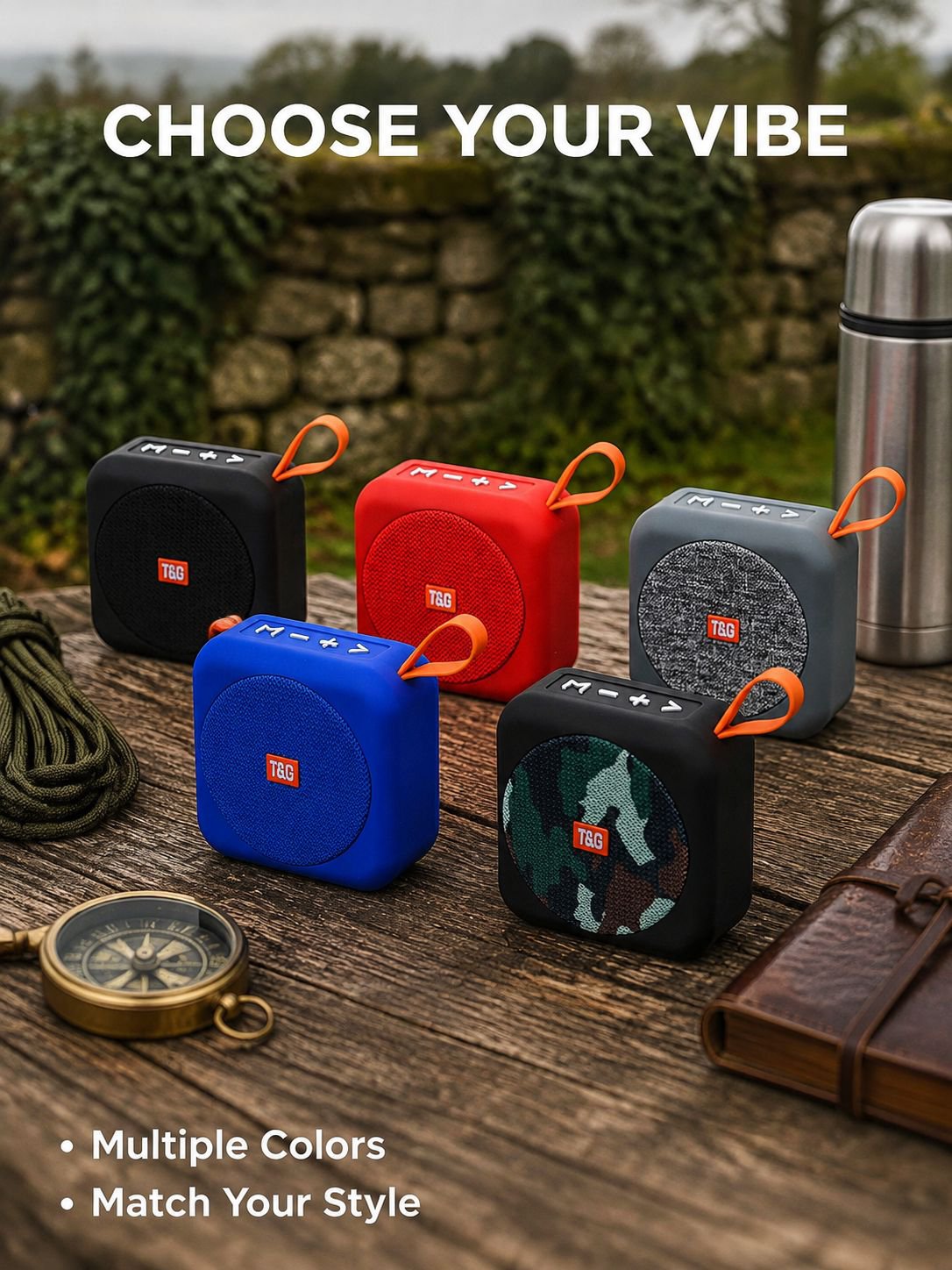 TG505 Square Bluetooth Speaker Portable Outdoor Handheld Waterproof Fabric Mesh Mini Speaker with Su