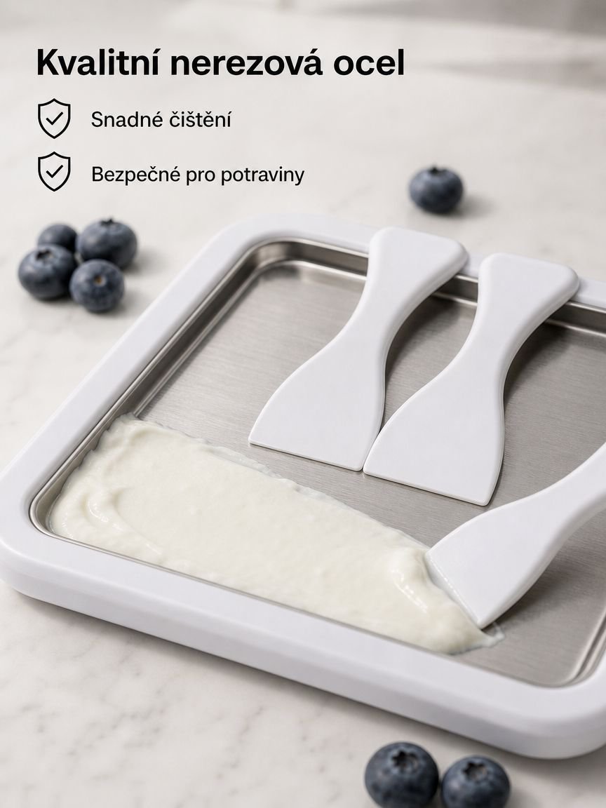 Potravinářský malý stroj na smažený jogurt z nerezové oceli