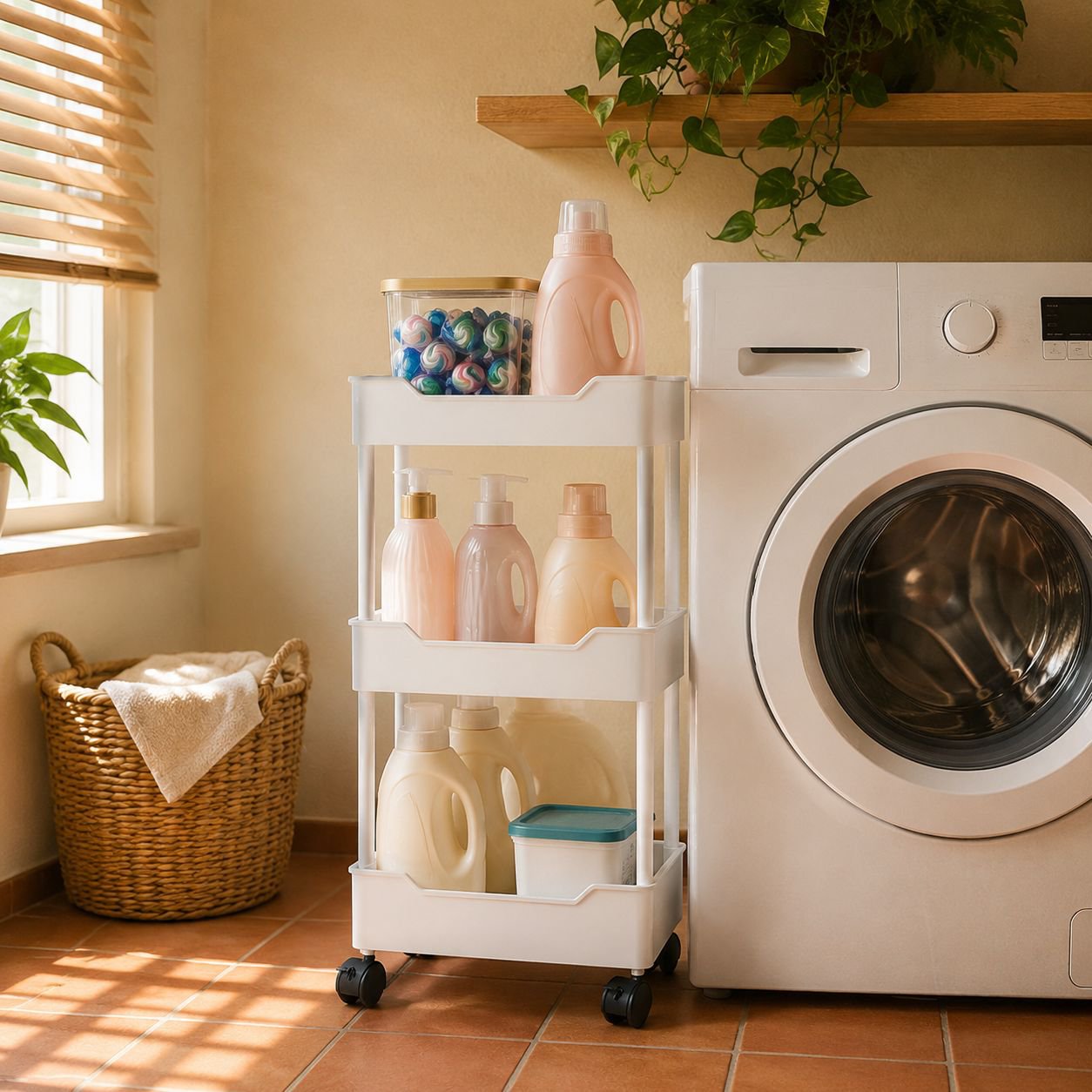 Carrito de almacenamiento de varios niveles para baño
