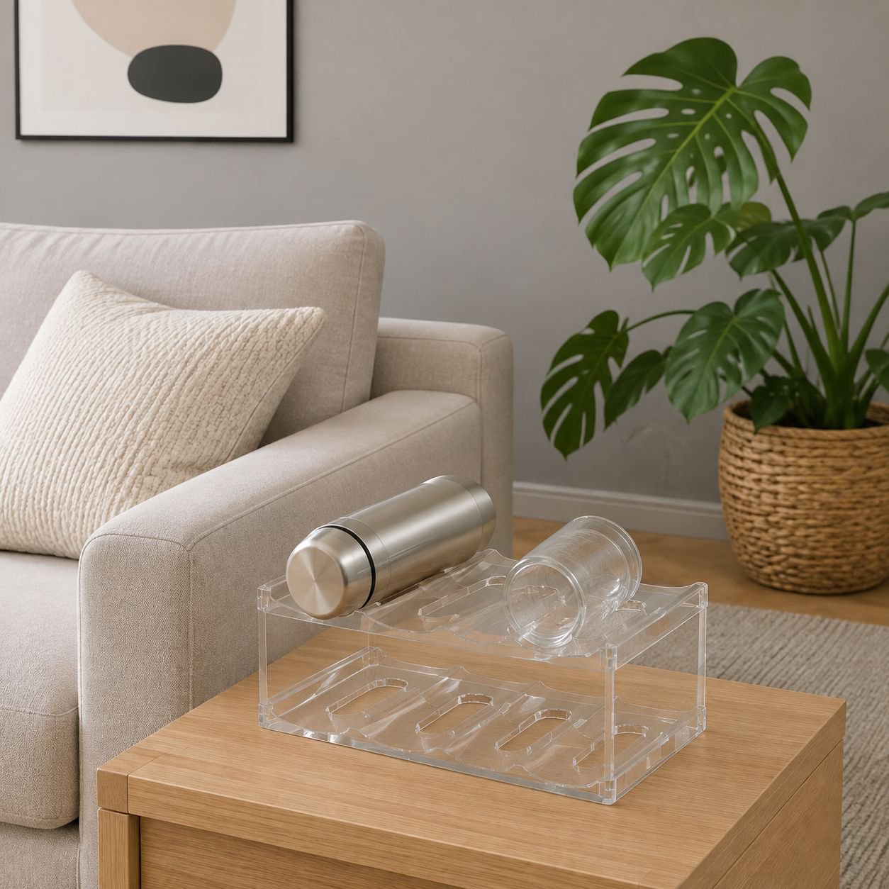 Durable multi-tier transparent cup stand