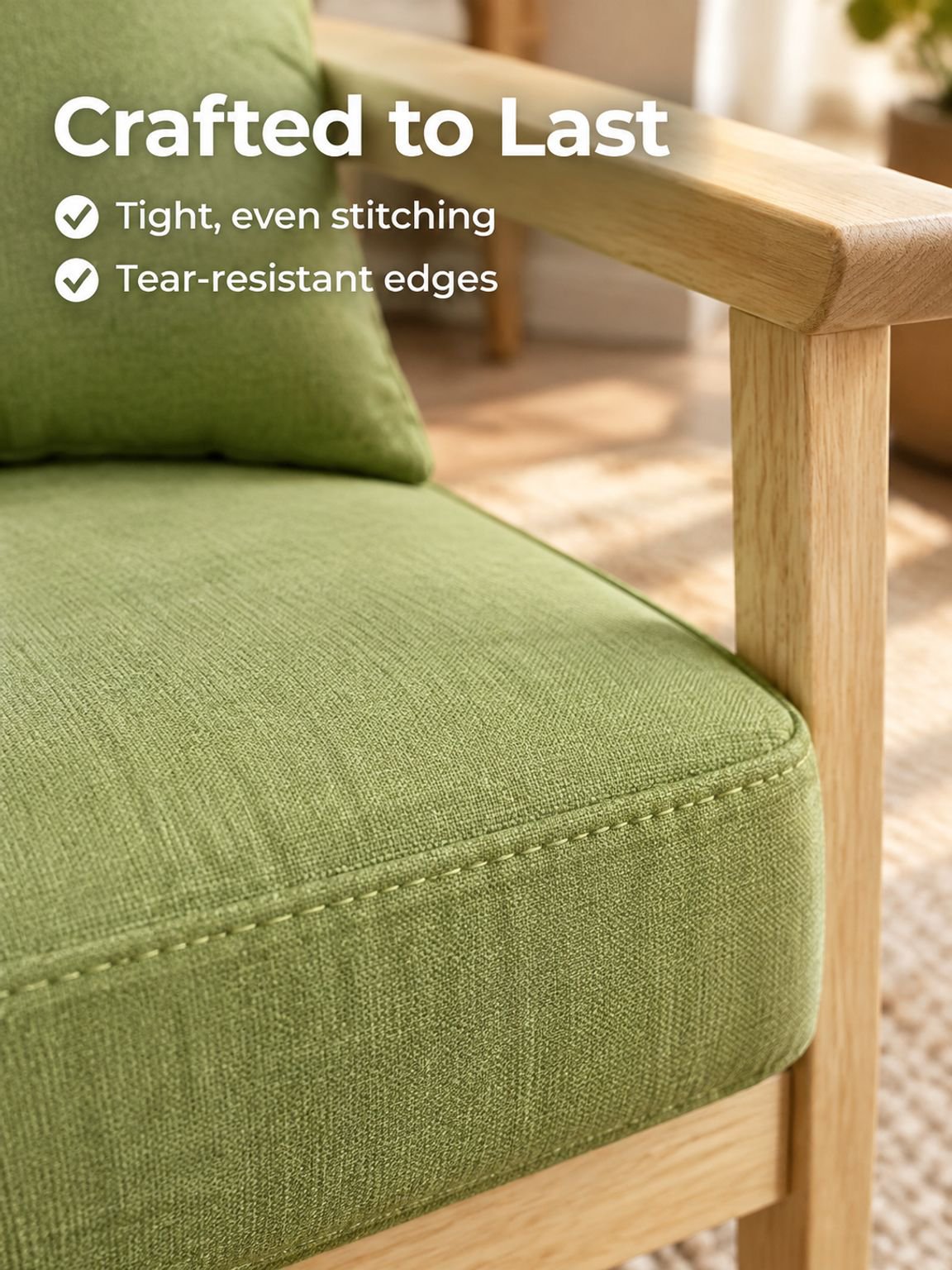 Contemporary fabric couch for everyday relaxation