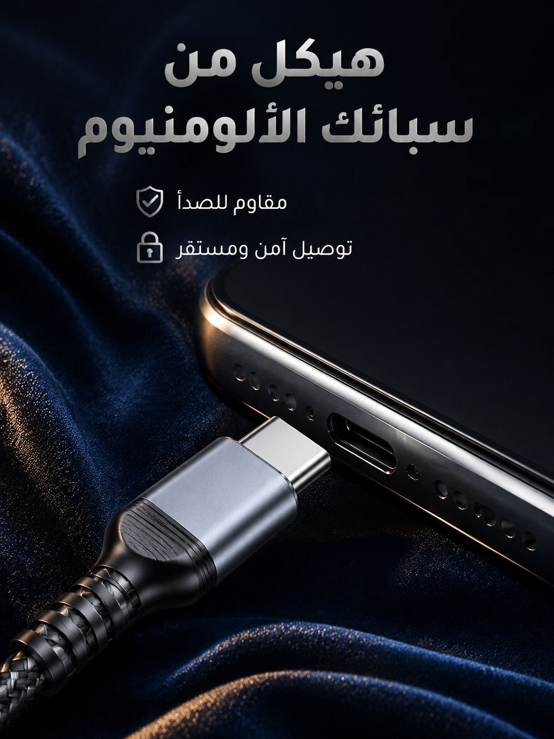 كابل بيانات مضيء بتقنية حديثة