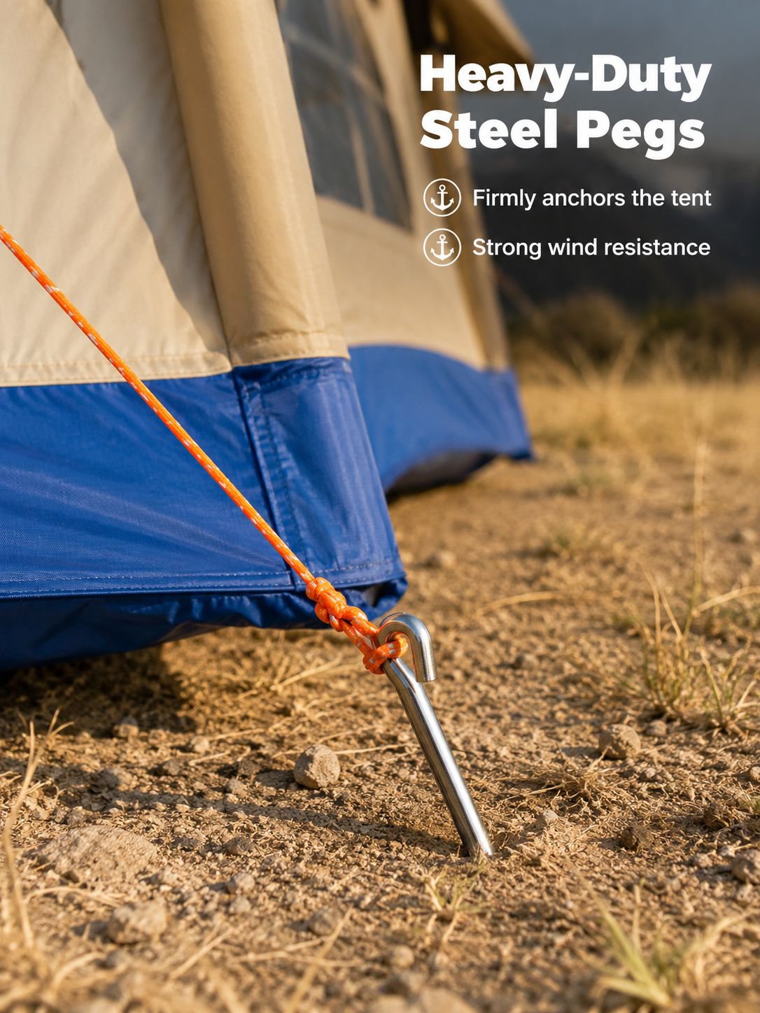 Easy-to-inflate camping tent for quick setup