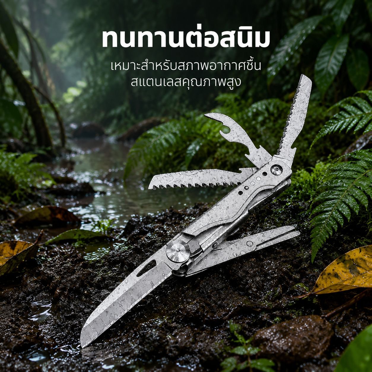 มีดพับพกพาอเนกประสงค์สำหรับป้องกันตัวและใช้งานกลางแจ้ง
