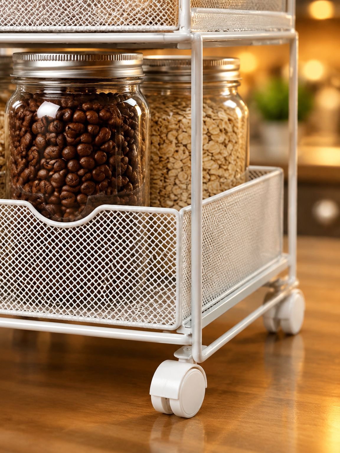 Pull-Out Kitchen Cabinet Shelf Organizer