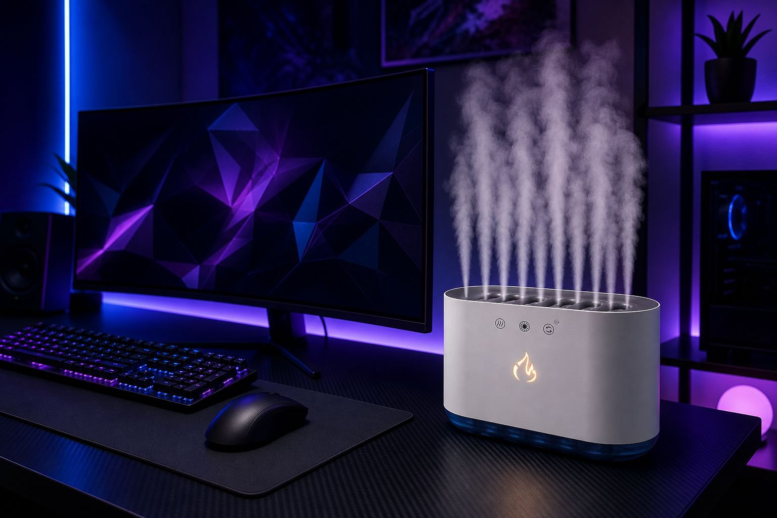 Humidificador portátil con función de captura de sonido y difusor de aroma