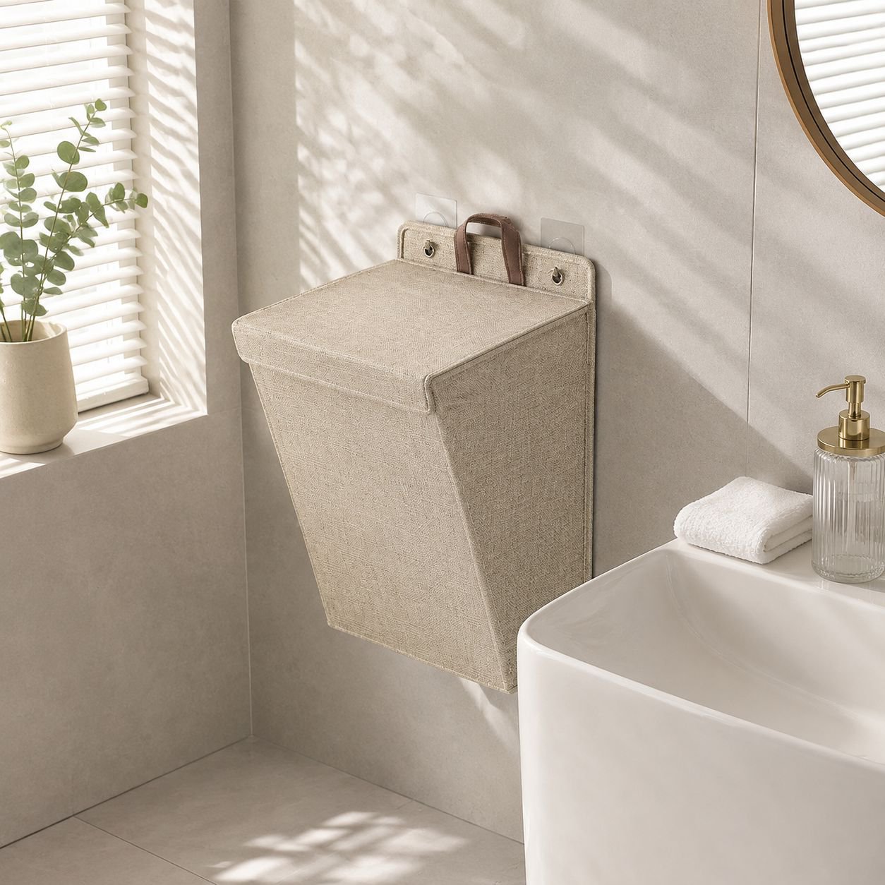 Cotton and Linen Clothing Storage Basket