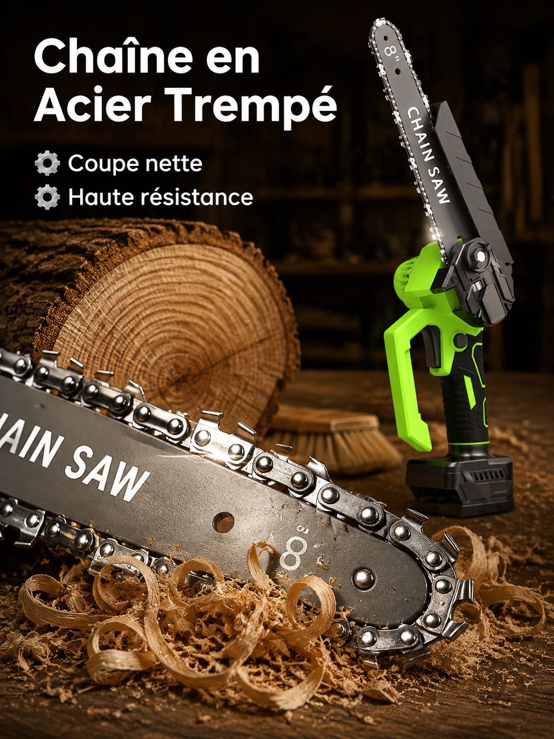 Scie manuelle à branches 8 pouces pour jardinage et menuiserie