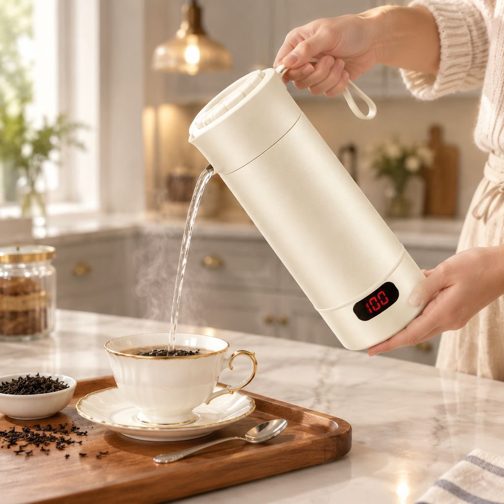 Portable Travel Insulated Electric Kettle