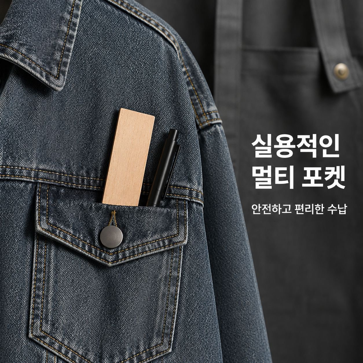 남성용 작업복 데님 재킷