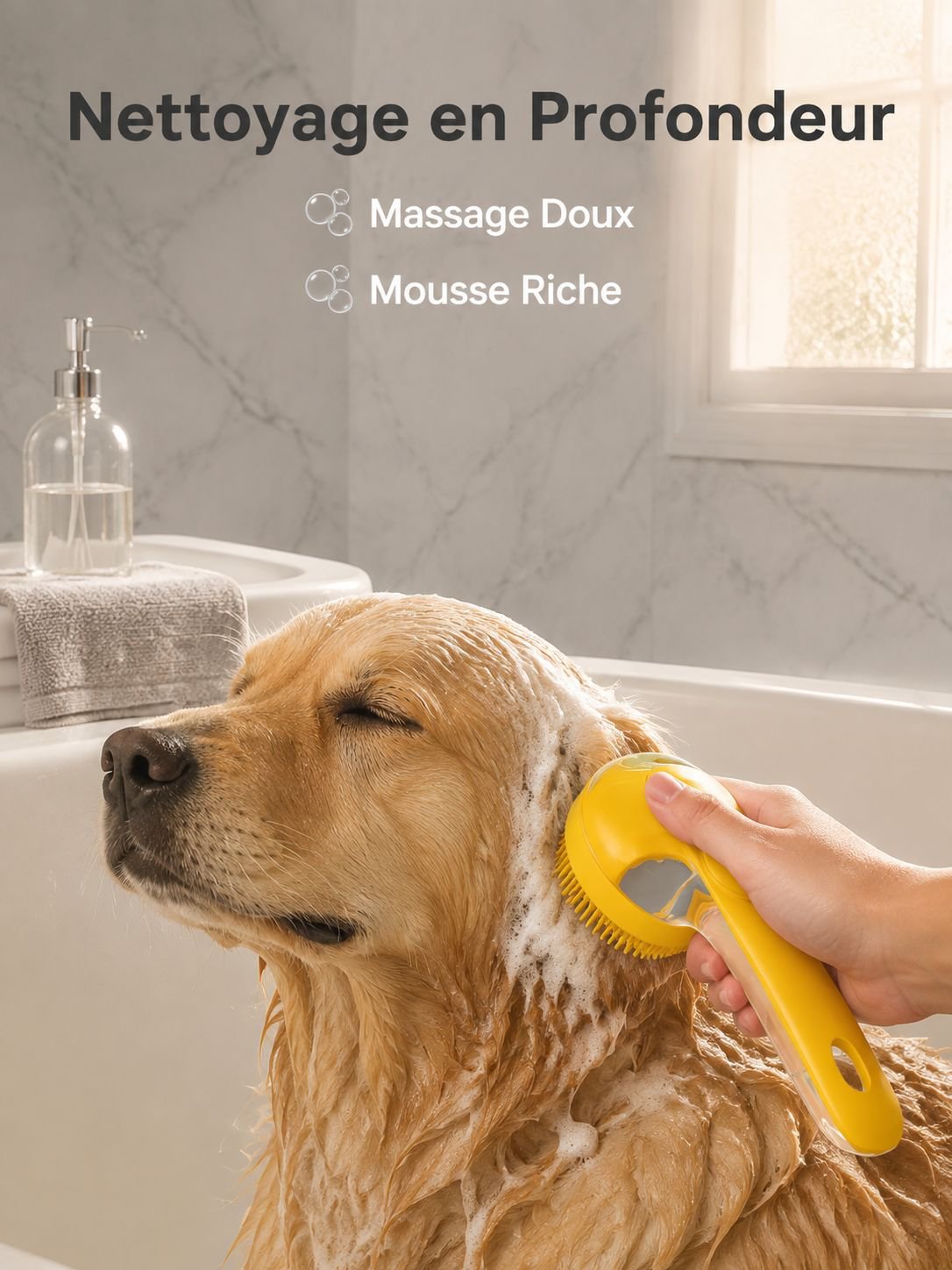 Brosse de nettoyage liquide multifonctionnelle pour shampoing