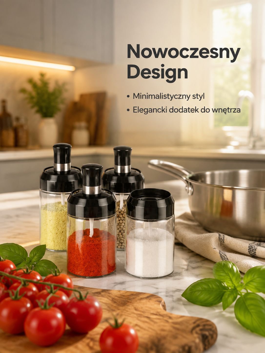 Szklana butelka na przyprawy do kuchni, kreatywny pojemnik na olej