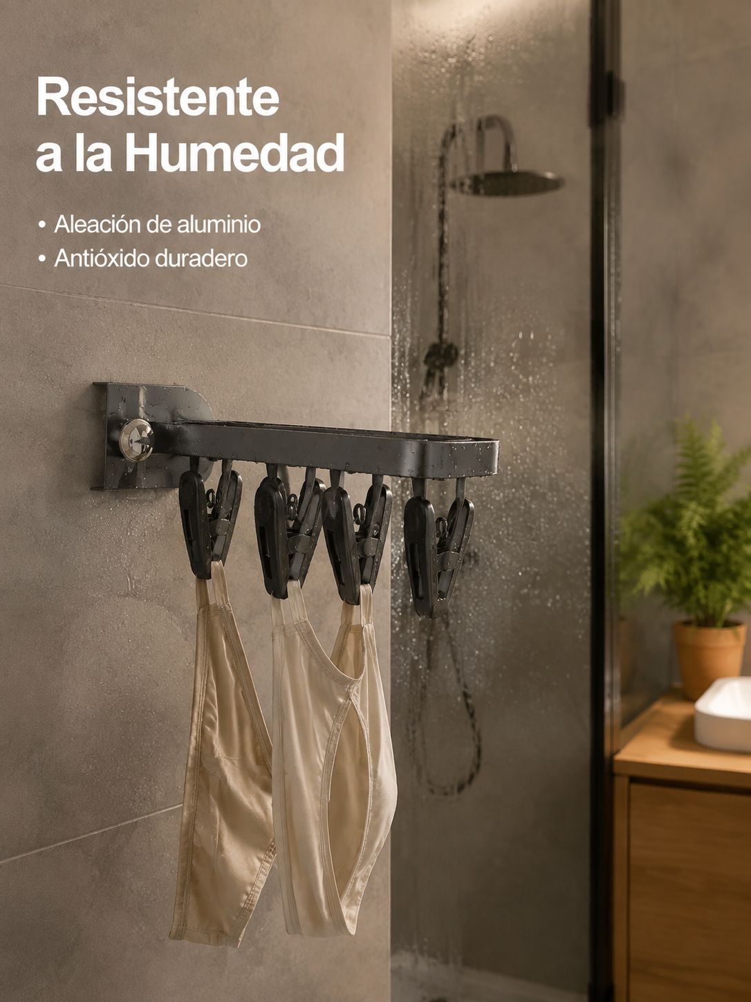 Tendedero de ventosa para ventana de balcón