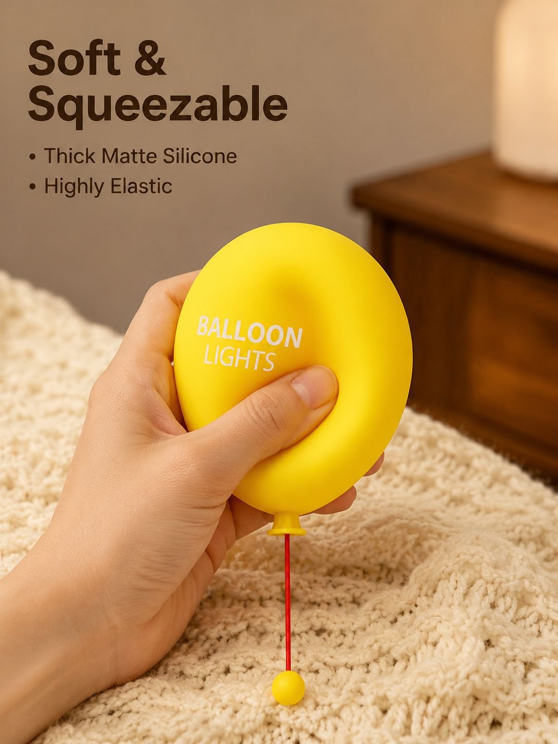 JMY Silicone Balloon Night Light, Breastfeeding Lamp, Bedside Lamp, Wall-mountable or Handheld, Thre