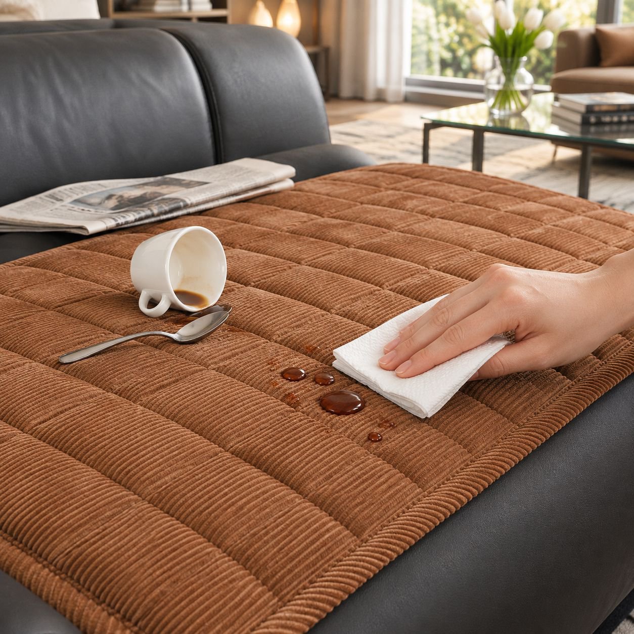 Thickening cushion Towel cushion Onepiece Durable and dirtresistant machine washable Nonslip Corduro