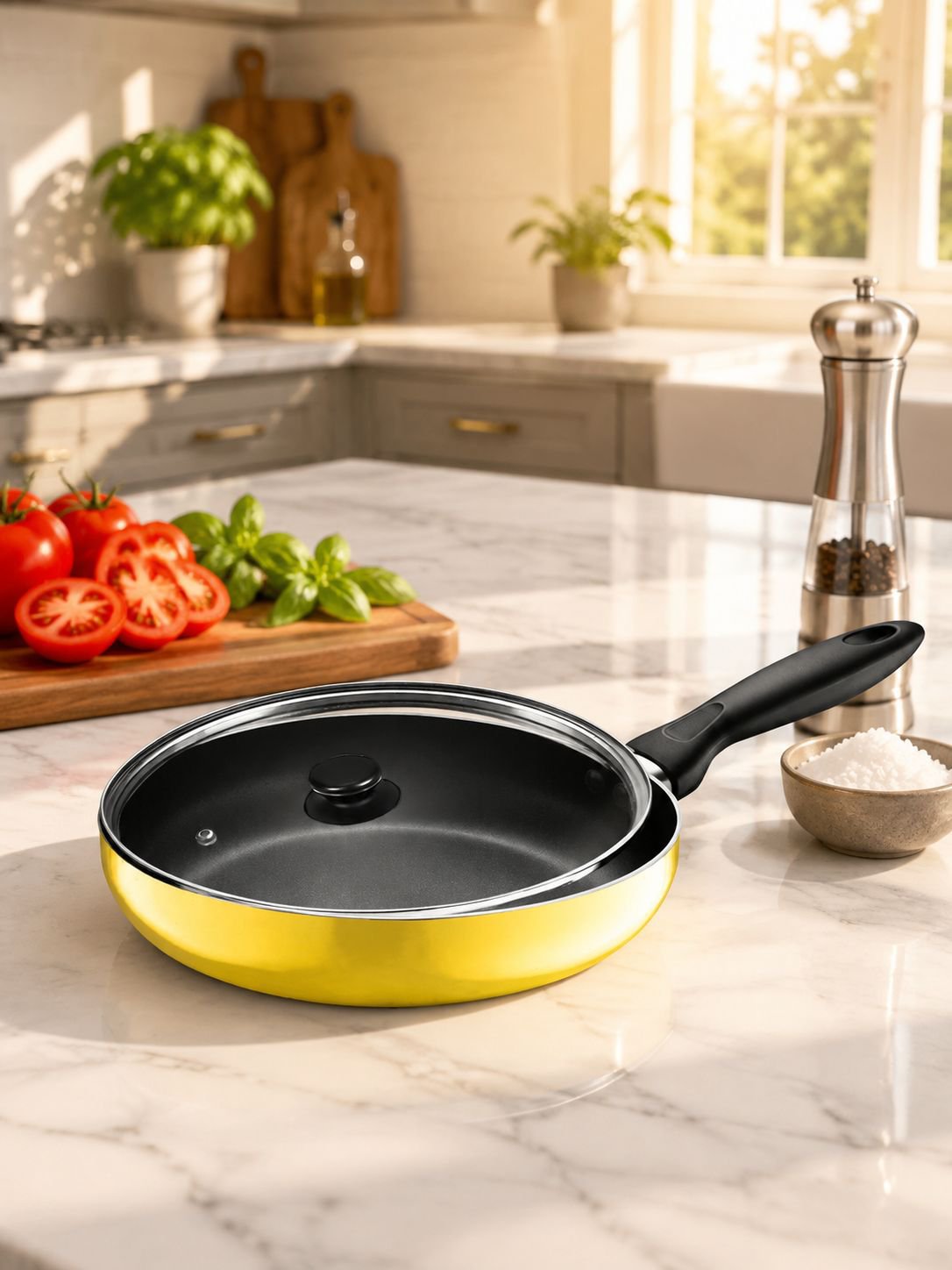 Non-stick frying pan for pancakes and steaks