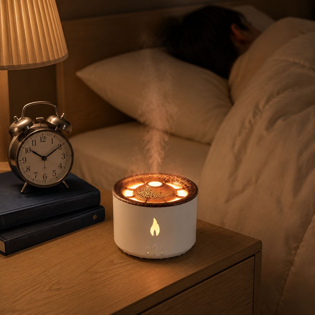 Volcano Humidifier Aromatherapy Machine 2 Color LED Light Aromatherapy Humidifier Small Desktop Humi